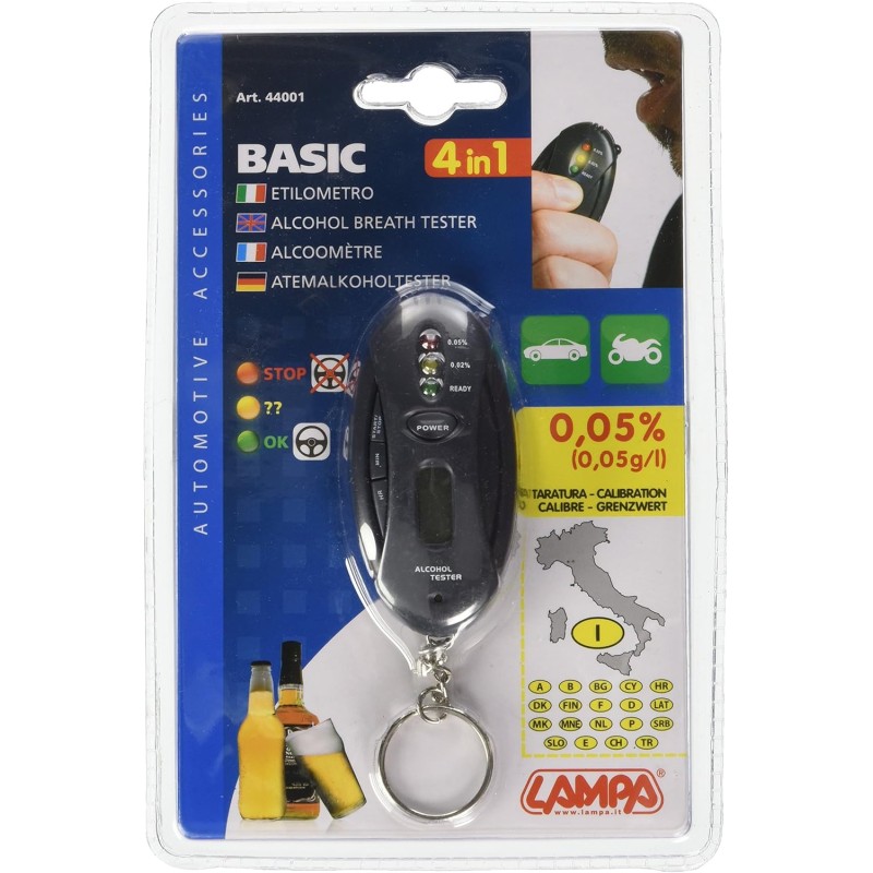 Lampa Breath Breathalyser with Keyring