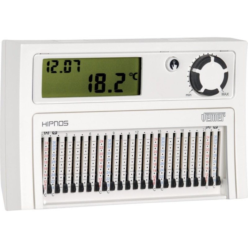HIPNOS Daily Wall-Mounted Chronothermometer with Slide Buttons, VE013900