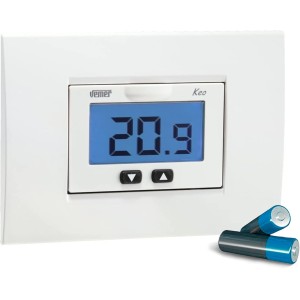 VEMER Flush-mounting thermostat with LCD display and battery-supply KEO-B LCD VE267100