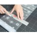 Application set for applying self-adhesive film (includes smoother for flawless finish & knife for cutting)