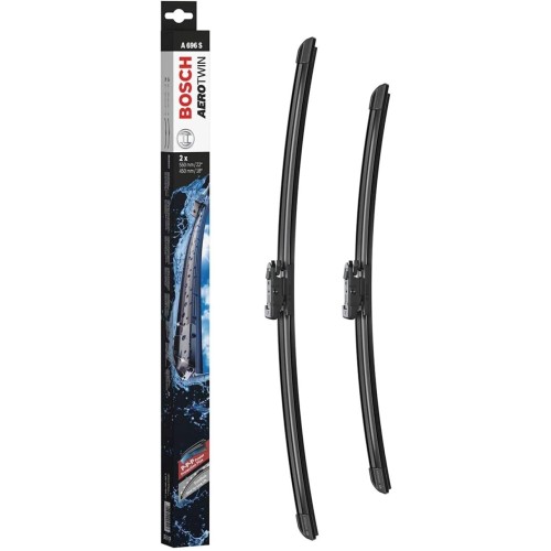 Bosch Aerotwin A696S Front Wiper Blades Set of 2 Replacement Wiper Blades and Pre Fitted Adapter - 2 Wiper Blades 550mm and 450mm