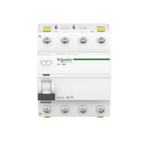 Schneider A9Z21440 Residual Current Circuit Breaker IID, 4P, 40 A 30 mA Type A