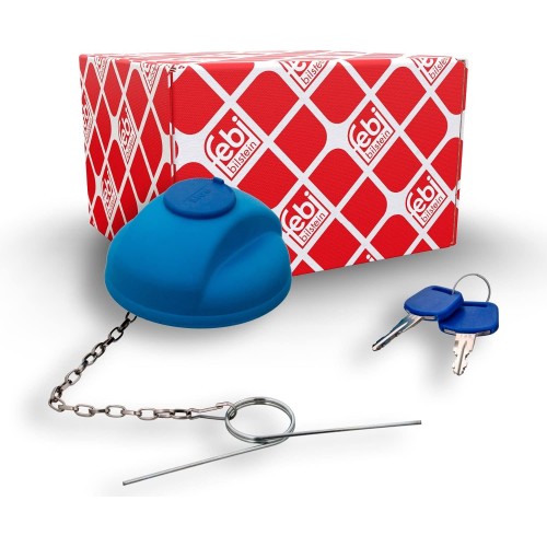 febi bilstein 1 x Fuel Cap for AdBlue Tank with Key - Blue - 37790