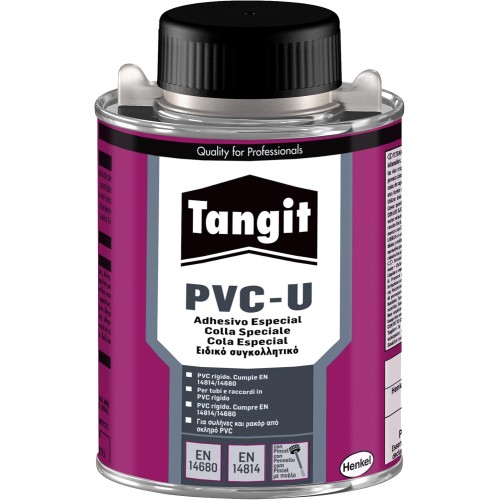 Tangit Special Adhesive with Brush, Tangit PVC Glue for Pipe Assembly, PVC Adhesive for Plumbing and Jointing, 1 x 250 g Tin with Brush