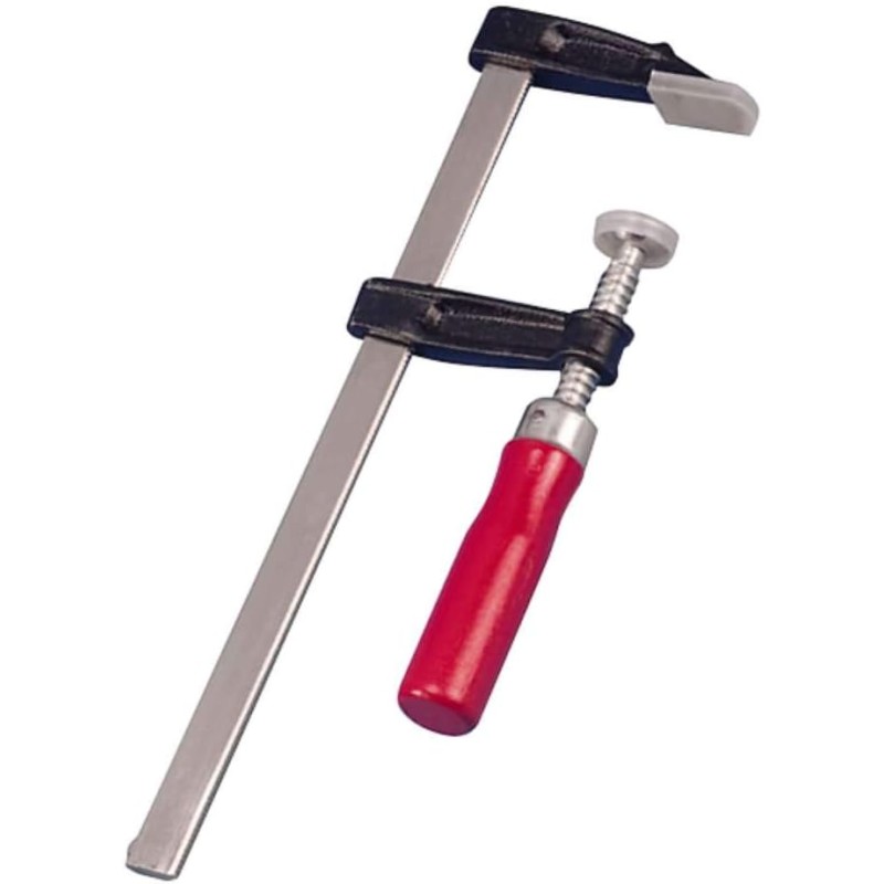 kwb Screw Clamp with Wooden Handle 50 x 200 Robust Jaws and Sturdy Metal Rail for Powerful Fixing and Gluing of Workpieces