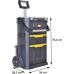 STANLEY 2-in-1 Rolling Workshop Tool Box Empty Tool Box (53 x 75.60 x 32 cm, Tool Carrier with Organiser Attachment, with Two Large Compartments, Telescopic Handle, Made of Robust Plastic) STST1-79231