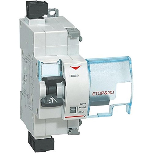 Bticino F80SG BTDIN Series Automatic Circuit Stop Go to Riarmo, Grey