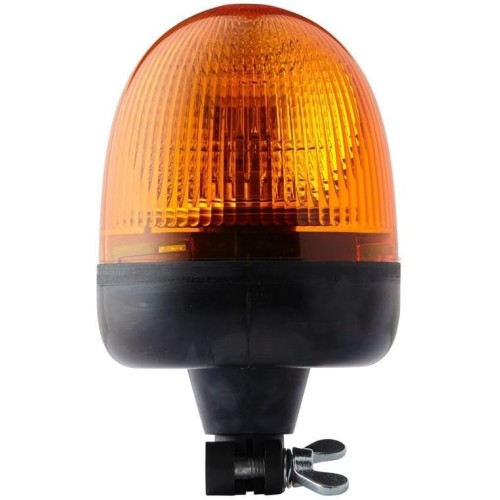 HELLA 2RL 009 506-001 Halogen-Rotating Beacon - Rota Compact - 12V - Yellow - Flexible pipe sockets - Yellow