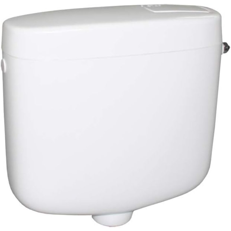 SANIT 91.601.01..0000 91.601.01..0000 Cistern 936 (Flush Volume 6 Litres, Low-Hanging, with Start-Stop Technology, Colour White Alpine, with Angle Valve G 1/2, Connection Tube, Chrome-Plat