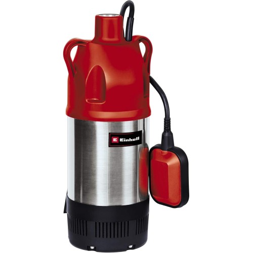Einhell Submersible Pressure Pump GC-DW 900 N (900 W, Max. Flow Rate: 6,000 l/h - Max Submersion Depth: 7 m - Stainless Steel Housing, Float Switch, 2 Suspension Eyelets), Single