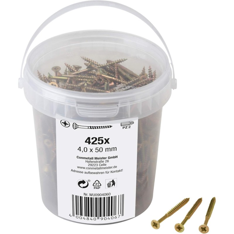 Champion Universal Screws 4 x 50 mm, Pack of 425 904060