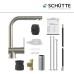 SCHÜTTE 79729 LONDON Low Pressure Kitchen Tap in Stainless Steel with Pull-Out Dish Rinser 360 Degree Swivel Tap for Kitchen Mixer Tap with Single Lever Mixer Tap Sink Mixer Tap