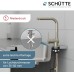 SCHÜTTE 79729 LONDON Low Pressure Kitchen Tap in Stainless Steel with Pull-Out Dish Rinser 360 Degree Swivel Tap for Kitchen Mixer Tap with Single Lever Mixer Tap Sink Mixer Tap