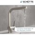 SCHÜTTE 79729 LONDON Low Pressure Kitchen Tap in Stainless Steel with Pull-Out Dish Rinser 360 Degree Swivel Tap for Kitchen Mixer Tap with Single Lever Mixer Tap Sink Mixer Tap