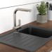 SCHÜTTE 79729 LONDON Low Pressure Kitchen Tap in Stainless Steel with Pull-Out Dish Rinser 360 Degree Swivel Tap for Kitchen Mixer Tap with Single Lever Mixer Tap Sink Mixer Tap