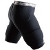 McDavid 737 Thudd Padded Compression Shorts for Hip, Coccyx & Thigh Protection and Support with Shell Pocket, Ideal for Contact Sports (1 Pair)