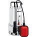 Einhell dirty water pump, GC-DP 1020 N (1000 W, max. 18000 litres per hour; maximum delivery head 9 m, foreign bodies up to 20 mm, stainless steel)