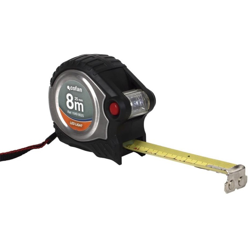 CoFan 10498025 – flexómetro Super Magnet and LED (25 mm x 8 m)