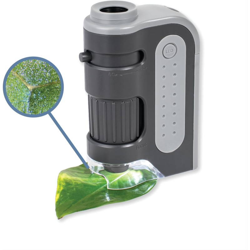 Carson MM-300 MicroBrite Plus 60x - 120x LED Illuminated Pocket Microscope