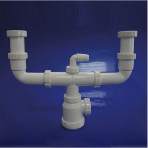 Wolf Pack 4110500 Twin Siphon with Connection Pipe 45, 1.5 – inch