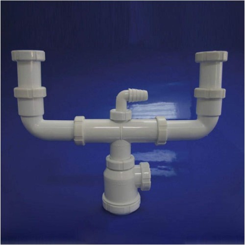 Wolf Pack 4110500 Twin Siphon with Connection Pipe 45, 1.5 – inch