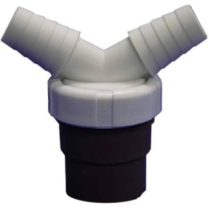 Wolfpack 4110005 T-219 PP Double Outlet Connector for Washing Machines