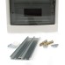 Surface-Mounted Small Distribution/Fuse Box/Distribution Box Surface-Mounted IP40 2,4,6,8,12,16,24,36 Module, 1,2,3-row with DIN Rail + PE/N Terminals