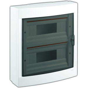 Surface-Mounted Small Distribution/Fuse Box/Distribution Box Surface-Mounted IP40 2,4,6,8,12,16,24,36 Module, 1,2,3-row with DIN Rail + PE/N Terminals