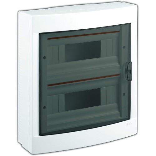 Surface-Mounted Small Distribution/Fuse Box/Distribution Box Surface-Mounted IP40 2,4,6,8,12,16,24,36 Module, 1,2,3-row with DIN Rail + PE/N Terminals