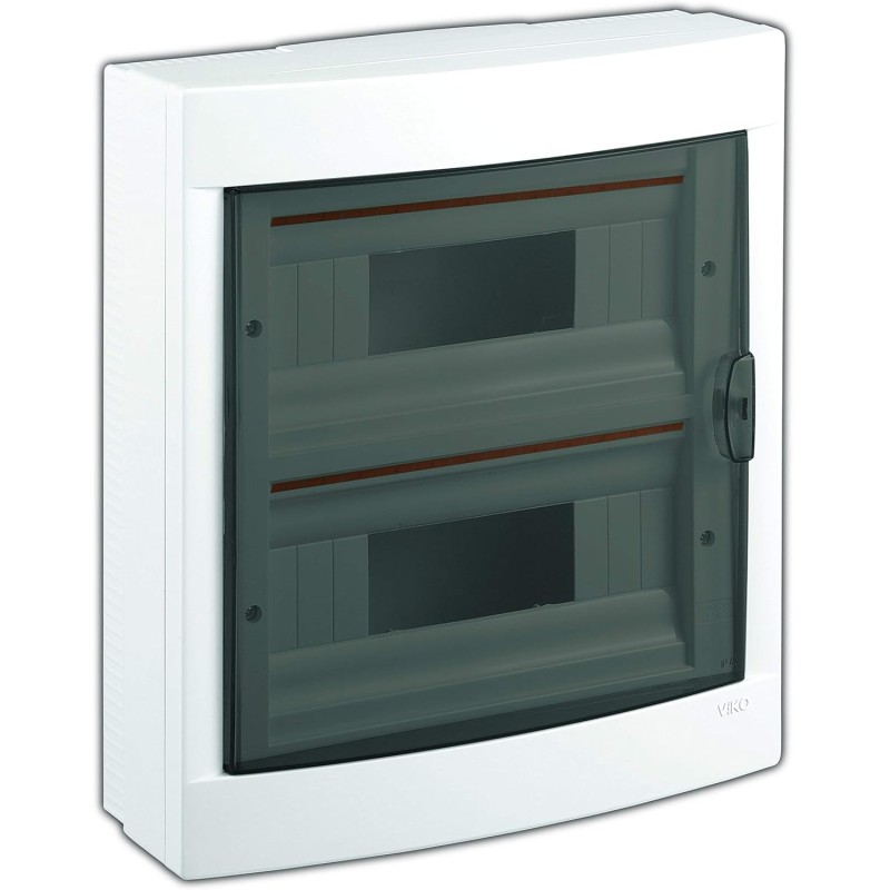 Surface-Mounted Small Distribution/Fuse Box/Distribution Box Surface-Mounted IP40 2,4,6,8,12,16,24,36 Module, 1,2,3-row with DIN Rail + PE/N Terminals