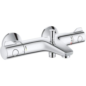 GROHE Grohtherm 800 | Thermostatic bath mixer, incl. Outlet with mousseur & safety lock at 38 ° C | chrome | 34567000