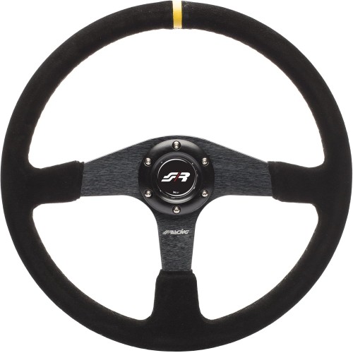 Simoni Racing DEF Universal Steering Wheel, Dia 380 mm, Black