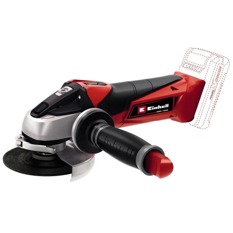 Einhell TE-AG 18/115 Li-Solo Power X-Change Cordless Angle Grinder (18 V, 115 mm Disc Diameter, 28 mm Cutting Depth, Soft Start, without Cutting Disc, without Battery)