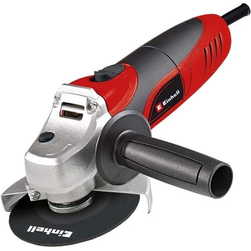 Einhell ъглошлайф TC-AG 125 (850 W, 12 000 об./мин, диаметър на диска 125 mm, защита на диска, блокировка на шпиндела, плоска алуминиева предавателна кутия)