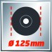 Einhell ъглошлайф TC-AG 125 (850 W, 12 000 об./мин, диаметър на диска 125 mm, защита на диска, блокировка на шпиндела, плоска алуминиева предавателна кутия)