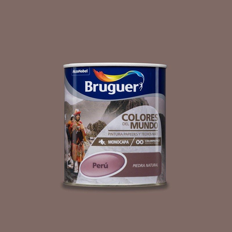 Bruguer Colours of the World Single Layer Wall Paint Peru Natural Stone 750ml