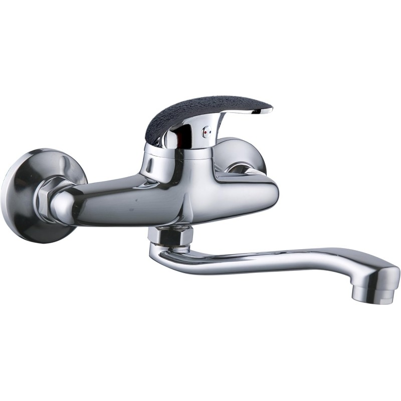 DP Bath Lirio- Wall hanging mixer tap (kitchen tap), silver