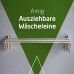 Amig - Ausziehbare Wäscheleine | 160x14x3 cm | Für die Wand oder unter dem Fenster | Geeignet zum Aufhängen aller Arten von Kleidung | Ideal für drinnen und draußen | Silberner Edelstahl