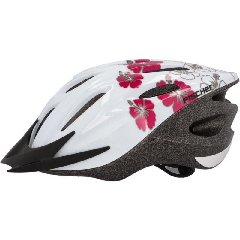 Fischer Adult Bicycle Helmet, Cycling Helmet, City Helmet, White / Pink