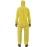 Ansell AlphaTec 2300 Model 132, Disposable Hooded Protective Suit, Chemical Protection Type 3/4/5, Waterproof Work Overall, Unisex Disposable Protective Clothing, Yellow