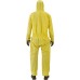 Ansell AlphaTec 2300 Model 132, Disposable Hooded Protective Suit, Chemical Protection Type 3/4/5, Waterproof Work Overall, Unisex Disposable Protective Clothing, Yellow