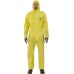 Ansell AlphaTec 2300 Model 132, Disposable Hooded Protective Suit, Chemical Protection Type 3/4/5, Waterproof Work Overall, Unisex Disposable Protective Clothing, Yellow