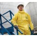 Ansell AlphaTec 2300 Model 132, Disposable Hooded Protective Suit, Chemical Protection Type 3/4/5, Waterproof Work Overall, Unisex Disposable Protective Clothing, Yellow