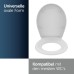 Ideal Standard Multi Suites Sandwich Design Toilet Seat - Universal Shape - UV Resistant - Includes Fixings - Easy Fit - Made from Durable Duroplast - Gloss White