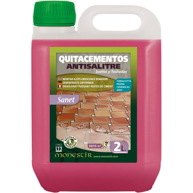 SANET Cement Remover Antisaltpeter Cleaner Floor Remains 2 Litres
