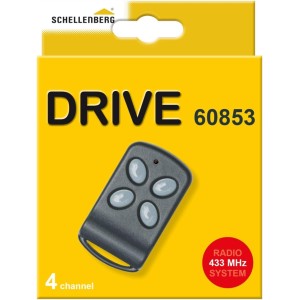 Schellenberg 60853 Hand-held transmitter for door drives Garage doors, swing gates, 4-channel transmitter with 433 MHz, up to 40 m range