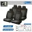 Sumex FUNDBAS Car+ Texas Universal Car Seat Covers, Grey/Black, Set of 11