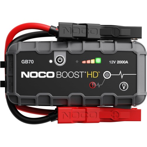 NOCO Boost HD GB70 2000 Amp 12 Volt UltraSafe portable lithium car battery jump starter pack for up to 8 liter petrol and 6 liter diesel engines