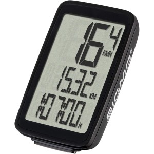 Sigma Sport Pure 1 Bicycle Computer 4 Functions Large Display Wired Bicycle Speedometer, Black