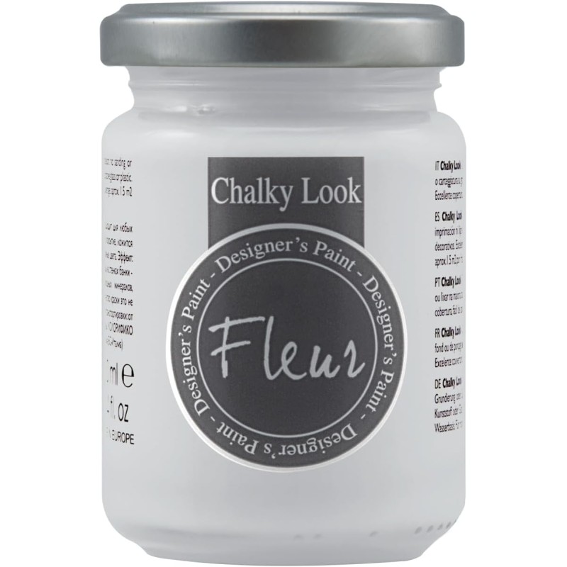 Fleur Paint 12092 Mineral Paint Water Based, 130 mL Colour All About Grey